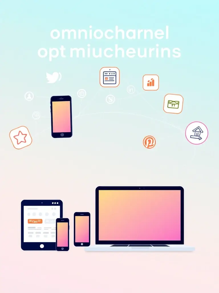 A visual representation of a seamless customer journey across multiple devices and platforms, illustrating LALLEMTECH LTD's omnichannel optimization service.